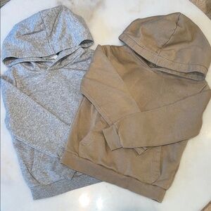 H&M Gray and Tan Hooded Sweater Bundle